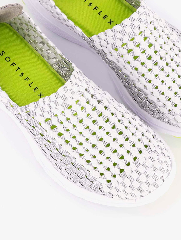 Woven slip shop on sneakers